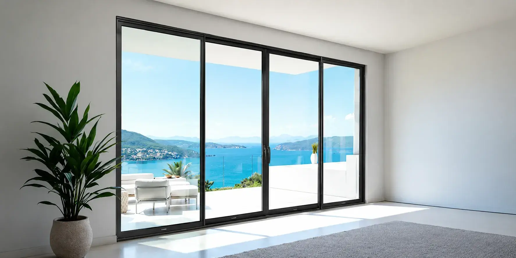 Aluminium sliding door system